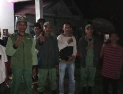 Linmas Desa Watu Wangka Gelar PAM, Keamanan dan Kehangatan Menyambut Tahun Baru 2024