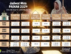 Untuk Masyarakat Kota Labuan bajo, Inilah Jadwal Misa Paskah 2024