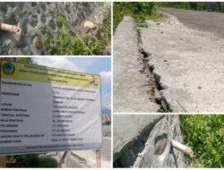 Proyek Jalan Lapen di Terminal Kembur Manggarai Timur Kerja Asal Jadi, Kontraktor Malas Tahu!