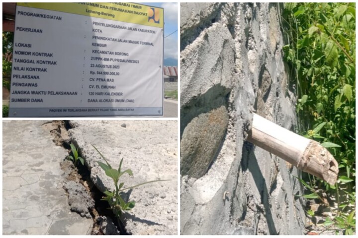 Kabar terkait proyek jalan lapisan penetrasi (Lapen) di Terminal Kembur, Manggarai Timur, yang dikerjakan oleh CV Pena Mas dengan dana APBD Kabupaten Manggarai Timur Tahun 2023 senilai Rp944.999.000,-, menarik perhatian setelah menghadapi kritik tajam atas penyimpangan pelaksanaannya.