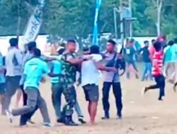 Kericuhan Antar Pemain Berhasil Diselesaikan Pihak Keamanan TNI-POLRI, Kedua Tim Diskualifikasi