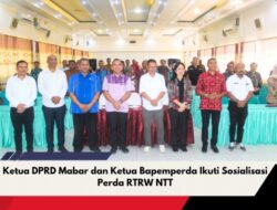 Ketua DPRD Mabar dan Ketua Bapemperda Ikuti Sosialisasi Perda RTRW NTT