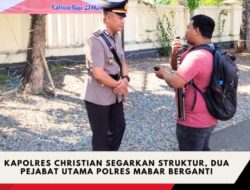 Kapolres Christian Segarkan Struktur, Dua Pejabat Utama Polres Mabar Berganti