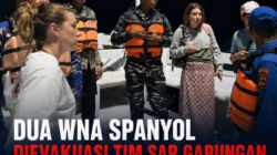 Dua WNA Spanyol Dievakuasi Tim SAR Gabungan di Perairan Pulau Padar