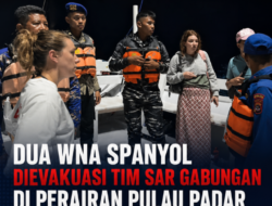 Dua WNA Spanyol Dievakuasi Tim SAR Gabungan di Perairan Pulau Padar