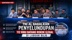 TNI AL Gagalkan Penyelundupan 112 Ribu Batang Rokok Ilegal di Labuan Bajo