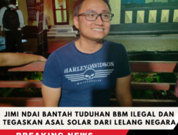 Jimi Ndai Bantah Tuduhan BBM Ilegal dan Tegaskan Asal Solar dari Lelang Negara