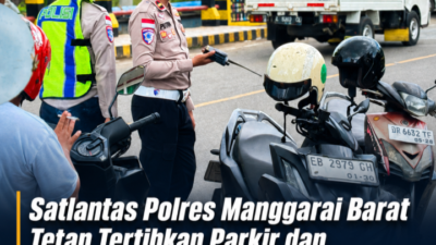 Satlantas Polres Mabar Tetap Tertibkan Parkir dan Pelanggaran Lalu Lintas di Labuan Bajo Meski Hari Libur