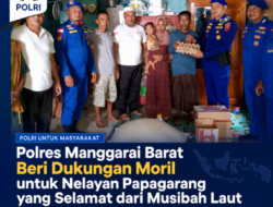 Polres Manggarai Barat Beri Dukungan Moril untuk Nelayan Papagarang yang Selamat dari Musibah Laut