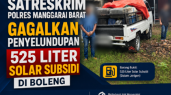 Satreskrim Polres Manggarai Barat Gagalkan Penyelundupan 525 Liter Solar Subsidi di Boleng