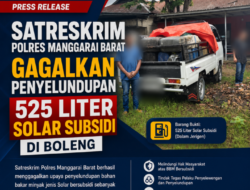 Satreskrim Polres Manggarai Barat Gagalkan Penyelundupan 525 Liter Solar Subsidi di Boleng
