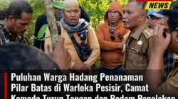 Puluhan Warga Hadang Penanaman Pilar Batas di Warloka Pesisir, Camat Komodo Turun Tangan dan Redam Penolakan