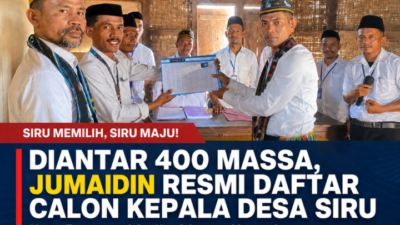 Diantar 400 Massa, Jumaidin Resmi Daftar Calon Kepala Desa Siru: Usung Transparansi dan Kesejahteraan Masyarakat