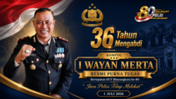 36 Tahun Mengabdi, Kompol I Wayan Merta Resmi Purna Tugas Bertepatan HUT Bhayangkara ke-80: “Jiwa Polisi Tetap Melekat”