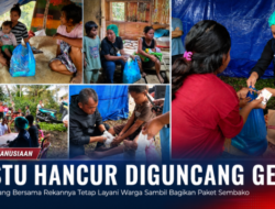 Pustu Hancur Diguncang Gempa, Bidan Endang Bersama Rekannya Tetap Layani Warga Sambil Bagikan Paket Sembako, Pemkab Matim Dimna?