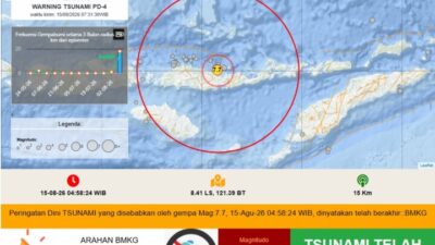 Gempa M7,7 Guncang Flores, BMKG Nyatakan Peringatan Dini Tsunami Berakhir