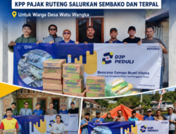 Peduli Korban Gempa Flores, KPP Pratama Ruteng Salurkan Sembako dan Terpal untuk Warga Desa Watu Wangka
