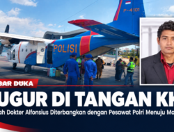 Gugur Di Tangan KKB, Jenazah Dokter Alfonsius Diterbangkan Dengan Pesawat Polri Menuju Maumere