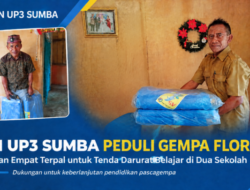 PLN UP3 Sumba Peduli Gempa Flores, Salurkan Empat Terpal untuk Tenda Darurat Belajar di Dua Sekolah