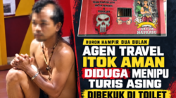 Buron Hampir Dua Bulan, Agen Travel Itok Aman Diduga Penipu Turis Asing Dibekuk Di Toilet